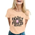 thumbnail image 1 of T-shirt à Manches Courtes Imprimé Lettres Col Rond Cancer du Sein Décontracté à la Mode pour Femmes 1, 1 of 4