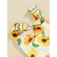 thumbnail image 6 of Niusricy Kids Baby Girls One-piece Overalls Outfits 0 3M 6M 9M 12M 18M 24M Toddler Infant Sleeveless Jumpsuits Sunflower Print Adjustable Straps RompeSummer Casual Comfy Clothes for Vacation, 6 of 8