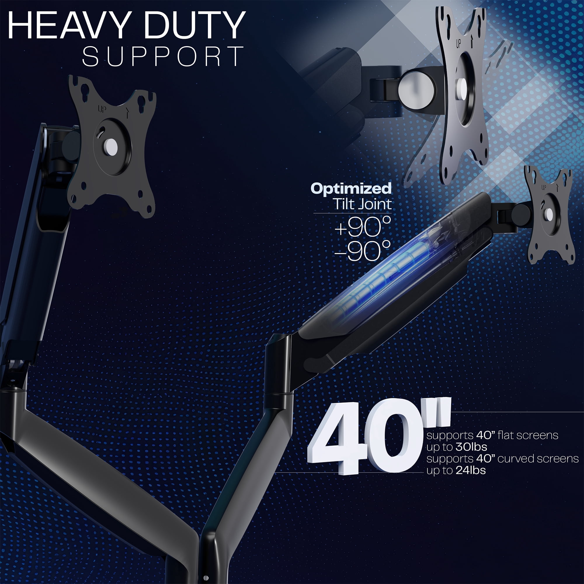 VIVO Dual Ultrawide 40" Computer Monitor Desk Mount with Pneumatic Spring Arms