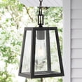 thumbnail image 6 of JONATHAN Y Glendale 6.75" 1-Light Farmhouse Industrial Iron/Glass Outdoor LED Pendant, Black/Clear, 6 of 12