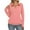 Pink, variant on Ahdbta Womens Fall Shirts Long Sleeve Banded Bottom Pullover Tops Business Dressy Casual Collared V Neck Work Blouses