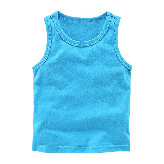 Mercatoo Tween Girls Athletic Tank Tops Active Sleeveless T-Shirt Soft Yoga Shirts for Kids Cotton Undershirt Summer Casual Clothing