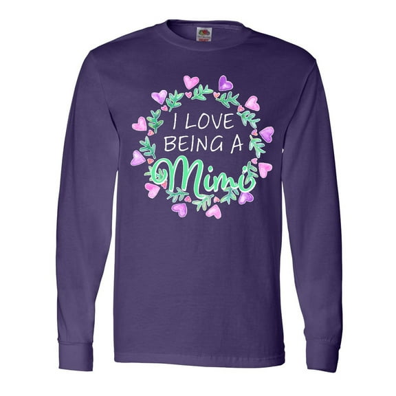 Inktastic I Love Being a Mimi- Circle of Hearts Long Sleeve T-Shirt