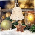thumbnail image 5 of Christmas tree decorations Christmas wicker bells Christmas rattan decorations window pendants Christmas tree pendants 9.5*9CM, 5 of 5
