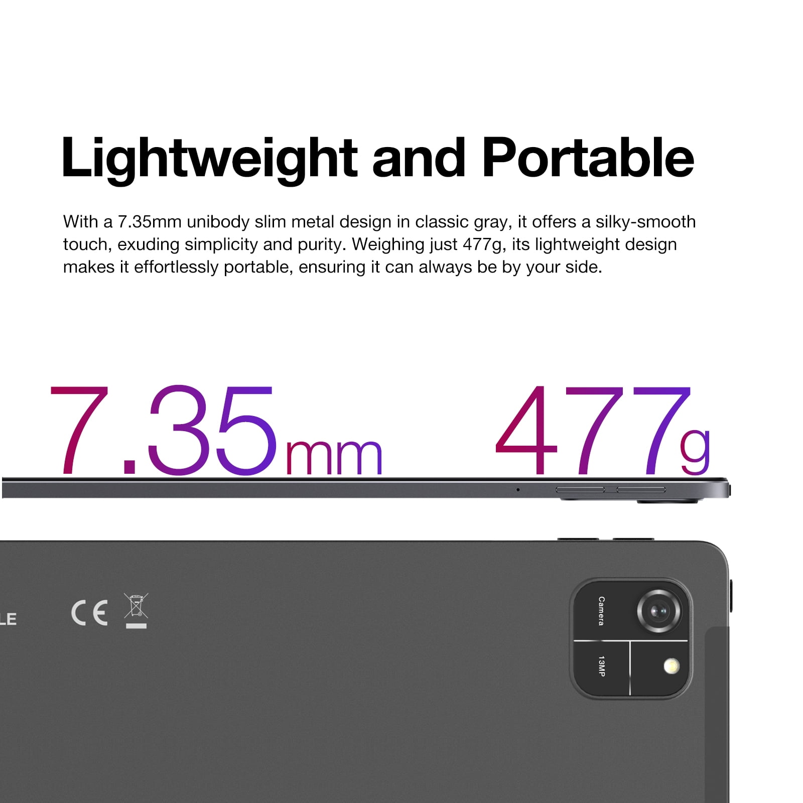 AGM PAD T1 11-inch Android 14 Tablet, 1920*1200 FHD+ IPS Display, T606, Widevine L1 & GMS Certified, 8(4+4)gb + 128gb[TF 1TB], 7000mAh, GPS, OTG, BT5.0, Protective Case & Screen Protector, WiFi Only
