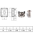 thumbnail image 3 of 50 Pack Lot - M6X16 Rack Mount Cage Nuts Square Nuts Cage Rack & Screws w/ Washers - Square Clips, 3 of 9