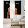thumbnail image 2 of Funny Chicken Blackout Curtains 45 Inches Long, Welcome To OUR Place Modern Retro Thermal Insulated Black Out Curtains, Small Darkening Window Curtain Drapes for Cafe Bedroom 42"x45" 2 Panels, 2 of 9