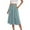 Sky Blue, variant on vigerkar Women's High Elastic Waist Midi Skirt Casual Summer Trendy Flowy Ruffle Floral Print A line Skirts with Pockets Mint Green, L