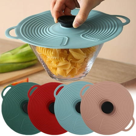 

Vnanda Reusable Silicone Covers Various Sizes Microwave Covers Heat Resistant Cooking Lids Reusable Silicone Suction Lids for Pots Pans Bowls Skillets BPA-Free & Leak-proof