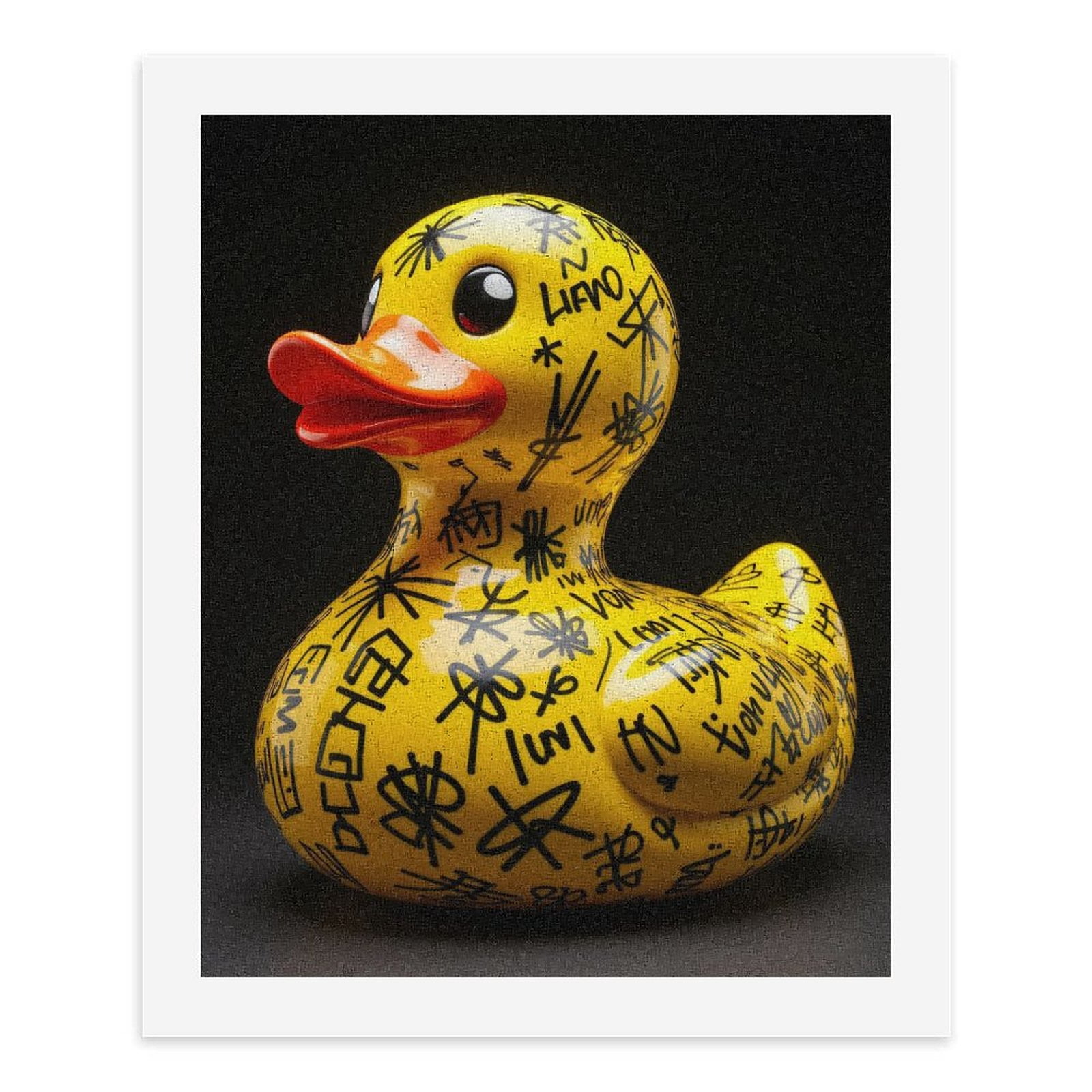 Paint By Numbers Kit for Adults Beginner - DIY Yellow Rubber Duck Graffiti Art Canvas Painting Kits for Adults, Frameless Paint By Number for Adults for Home Wall Decor 16x20 Inch