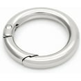 thumbnail image 3 of 2pcs 1 1/2 Inch O Rings Snap Clip Spring Opening O-Ring Carabiner Keyring Round Clasp Buckle Purse Hardware SCOS (Silver), 3 of 10