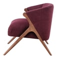 thumbnail image 2 of NPD Furniture Florence Fabric Accent Chair Brown Legs in Havana Maroon, 2 of 15