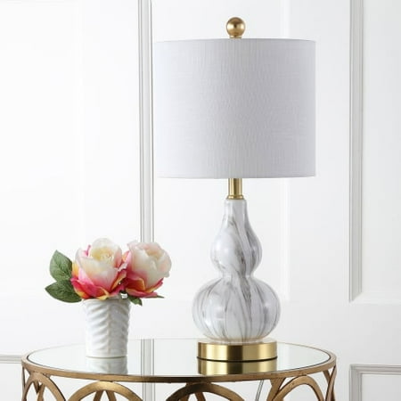 Anya 20.5" Mini Glass LED Table Lamp, Multiple Colors by JONATHAN Y