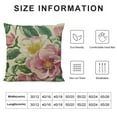 thumbnail image 5 of ONETECH Throw Pillow Covers Case Green Arrangement Watercolor Floral Pattern Loose Pink Nature Purple Bouquet Bunch Composition Square Decorative Cushion Covers for Sofa Bed Home Decoration, 5 of 5