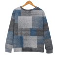 thumbnail image 4 of AJHSAKLt Sweatshirt for Women Graphic Crewneck Tops Loose Fitting Pullover Printed Long Sleeved Versatile Casual Sweater Essentials Hoodie Blue, 4 of 9