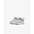 thumbnail image 4 of Nike Revolution 6 Baby/Toddler Shoes Color: Light Smoke Grey/Dark Smoke Grey/Chrome/Green Strike Size: 2C, 4 of 6