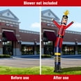 thumbnail image 5 of Nutcracker Inflatable Tube Man Wacky Wavy Dancing Guy for Outdoor Decoration Advertising Business Promotion - Christmas Theme (Blower Not Included) Red, 5 of 7