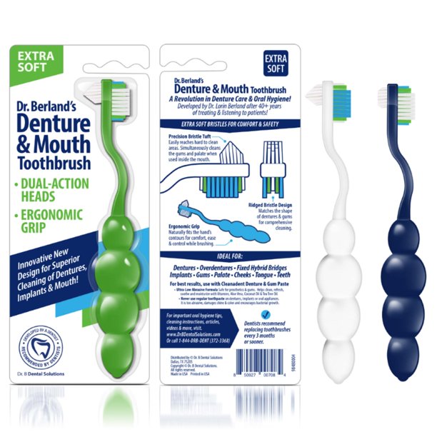 Dr. B Denture & Mouth Toothbrush (Blue)
