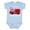 AE-Light Blue, variant on Red Fire Little Firefighter White Text Boys or Girls Baby Bodysuit