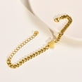 thumbnail image 3 of Women's Fashion Bracelet with Heart,14K Yellow Gold Chain Bracelets Wrist,Minimalist Simple Gift to Girls Jewelry, 3 of 8