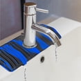 thumbnail image 4 of Almohadilla para grifo de fregadero, protector contra salpicaduras detrás del grifo, recogedor de goteo, apto para lavavajillas, antideslizante Azul negro, 4 of 9