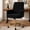 Black, variant on Mid-Back Liftable Office Chair, Ergonomic Swivel Computer Desk Chair with Striped Corduroy Fabric & Golden Base, Comfortable Study Work Seat, Camel