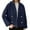 Blue, variant on UJNDER Winter Jackets for Women Stylish Plus Size Short Coat with Notched Lapel Thickened Warm Wool Blend Outerwear Blue M