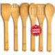 thumbnail image 1 of Juego de utensilios Woodland USA: cucharas de madera, 6 unidades, resistentes al calor, 1 of 9