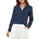 thumbnail image 1 of INSPIRAR CHIC Camisas de Manga Larga de los Años 50 para Mujeres con Estampado de Corazones y Lunares M Azul Oscuro, 1 of 7