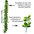 thumbnail image 3 of Artificial 2pcs 5.9 Ft Green Vine Garland, Bendable Silk Leaves for Home, Wedding, Party, Wall, Office, Outdoor Garden, Jungle Theme and Spring Decoration, 3 of 5