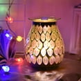 thumbnail image 3 of FNNMNNR 3D Leaf Glass Aromatherapy Lamp Electric Aroma Lamp Wax Melter Essential Aroma Night Light, 3 of 9