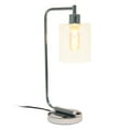 thumbnail image 2 of Lalia Home 18.8" Modern Iron Desk Lamp with USB Port and LED Bulb, Chrome, 2 of 6