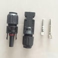 thumbnail image 3 of 3 Pairs Mc4 Male/female Double Rings Waterproof Joint Solar Panel Cable Connectors,black, 3 of 5