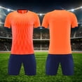 thumbnail image 2 of Boys 2 Piece Athletic Soccer Jersey Sport Team Soccer Uniforms with Shorts Shirt 2026 Orange L, 2 of 6