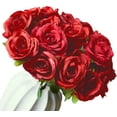 thumbnail image 4 of 20PCS Artificial Flowers, Silk Flower Realistic Roses Bouquet Long Stem for Home Decor Wedding Decoration, 4 of 5