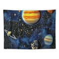thumbnail image 5 of Orinice Solar System Planets Star Tapestry Wall Hanging Unique Style Home Wall Decor Art Living Room Bedroom Apartment Farmhouse Dorm 60x50inch, 5 of 6