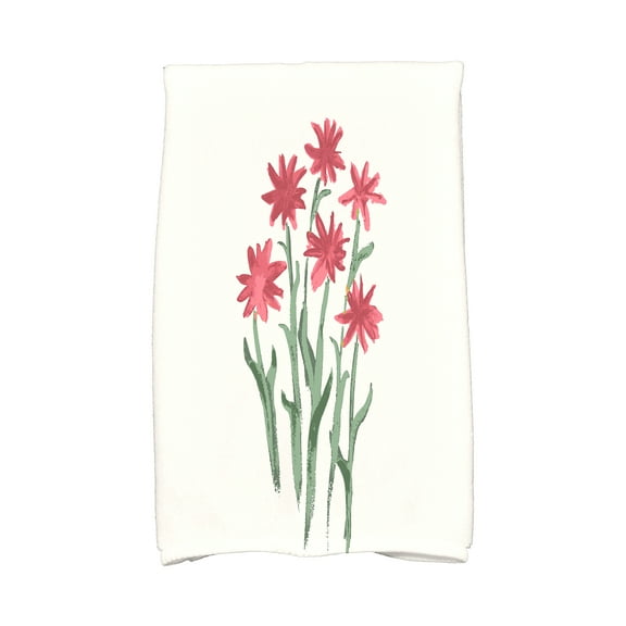 Simply Daisy, 16 x 25 inch, Daffodils Kitchen Towel, Rust
