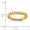 thumbnail image 5 of 925 Sterling Silver Stackable Gold-plated Ring Eternity Band Size 7, 5 of 6