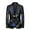 Blue-Black, variant on Mens Embroidery Tux Dress Suit Jacket Formal Print Prom Blazer Dinner Sport Coat
