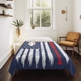 thumbnail image 4 of American Flag Tapestry for Bedroom Wall Hanging Tapestry, US Flag Baseball Stars Navy Blue Ceiling Backdrop Tapestries Poster Blanket Wall Decor for Teens Room Living Room Dorm 39" x 59", 4 of 8