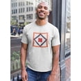 thumbnail image 2 of Orange & Black Square Shapes T-Shirt Men -Image by Shutterstock, Male Large, 2 of 4