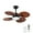 Antique Natural, variant on Tower Fan 42-Inch Ceiling Fan with Light, Solid Wood Blades, 2 Downrods for Sloped Ceiling ≤15°, Quiet Reversible DC Motor, APP & Remote Control, 6 Speeds, Timer, Dimmable Full-Spectrum LED, for Bed