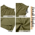thumbnail image 5 of Fantaslook Summer Shorts for Women Cotton Linen Wide Leg High Waisted Shorts Drawstring Casual Beach Shorts with Pockets, 5 of 8