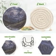 thumbnail image 4 of Yayeee 6 PCS Drink Coasters with Holder Set Woven Absorbent Round Tabletop Hot Pad, Moonlight Mountain, 4 of 7