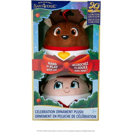 The Elf on the Shelf 3  Celebration Ornament Plush 2 Pieces