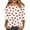 Brick Red, variant on Women's Valentine's Day Heart Print Blouse Long Sleeve Shirt Casual Top Brick Red L