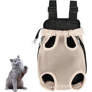 Cat Carrier, Portable Pet Carrier Backpack, Adjustable Pet Front Cat and Dog Carrier Backpack for Hiking and Riding(Purple,Medium)
