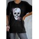 thumbnail image 4 of ABPHQTO Camiseta gráfica con estampado de calavera informal negra para mujer, 4 of 5