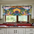 thumbnail image 3 of Yayeee Kitchen Curtains Tier Set of 2 Light Filtering 57"x36" Over Sink Window Panels, Art Path, 3 of 7