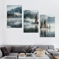 thumbnail image 4 of JRXY Mountain Forest Wall Art Canvas - Nature Landscape Shadow Lake Picture Modern Snowy Misty Mountains with Pine Trees Artwork for Bedroom Bathroom,3 pcs 12x16x3pcs, 4 of 4